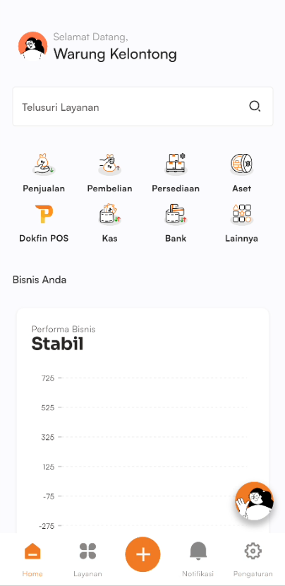 Halaman dashboard navbar home