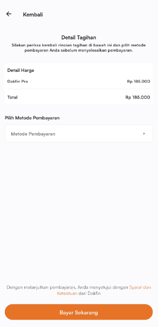 Halaman detail tagihan