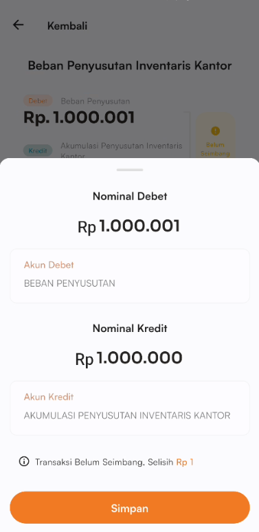 Form edit transaksi jurnal