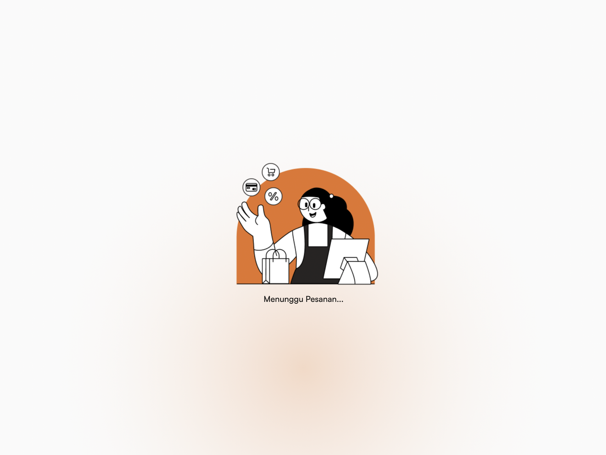 Status Layar Pelanggan aktif