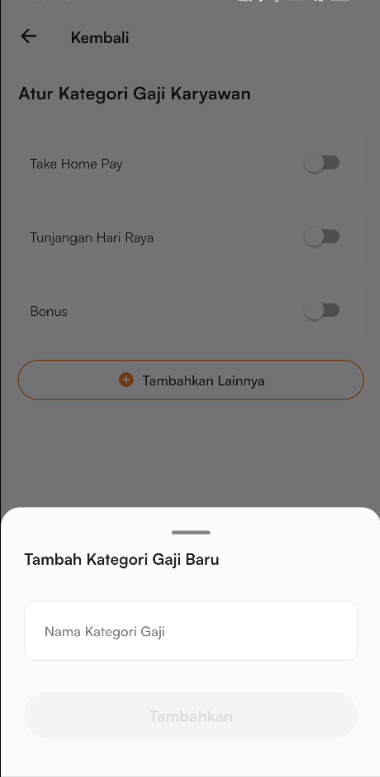 Form tambah kategori gaji