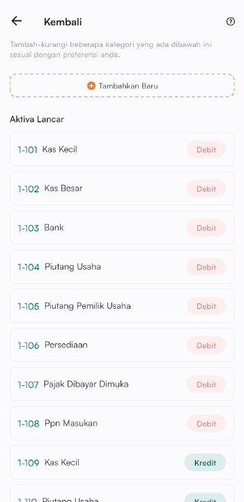 Halaman kode transaksi