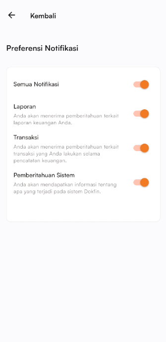Halaman notifikasi