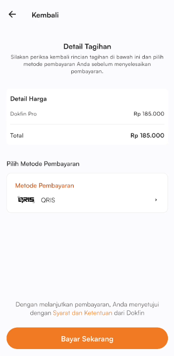 Halaman detail tagihan