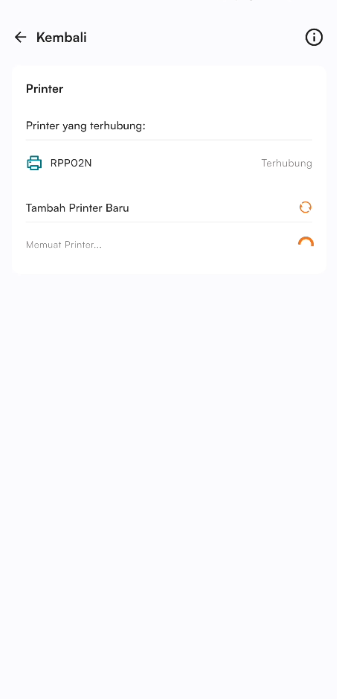 Halaman pengaturan printer