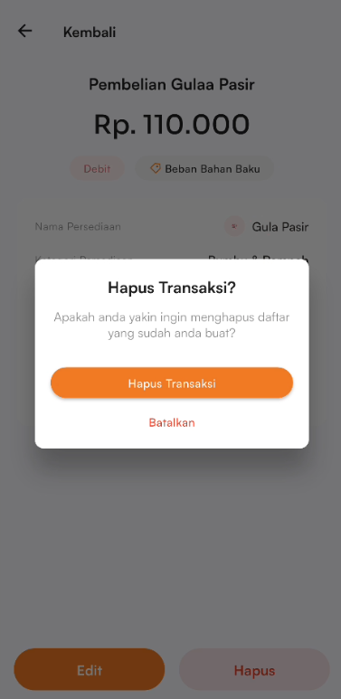 Konfirmasi hapus transaksi persediaan masuk